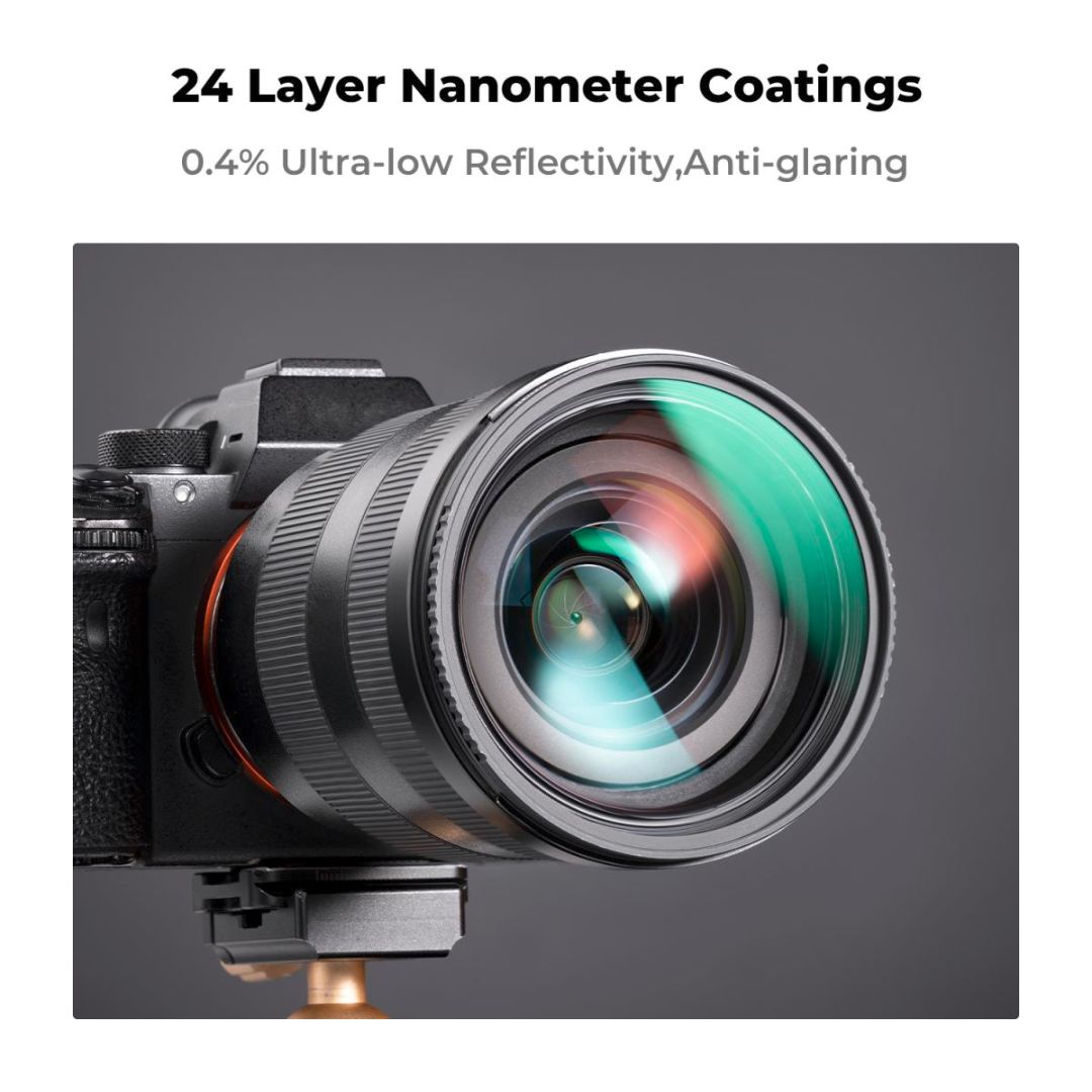 K&F Concept 82mm CPL + MCUV + ND1000 + Lens Cap Polarizator ND filter KIT Nano-Dazzle Series SKU.2275V1 - 2
